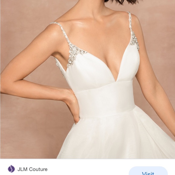 Hailey Haley Hayley Paige Halsey wedding gown beach rhinestones - Picture 6 of 9